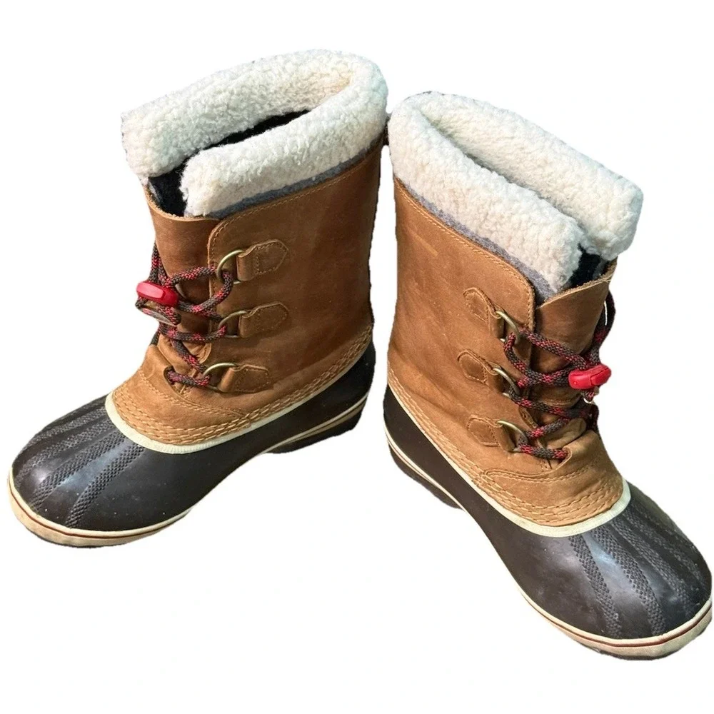 Sorel Yoot Pac Waterproof Boots Faux Fur Insulted Winter Boots Leather Size‎ 4